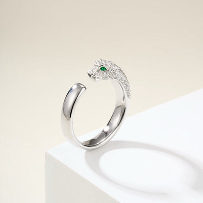 [LOXURA]PANTHERE HALF DIAMOND SMALL RING