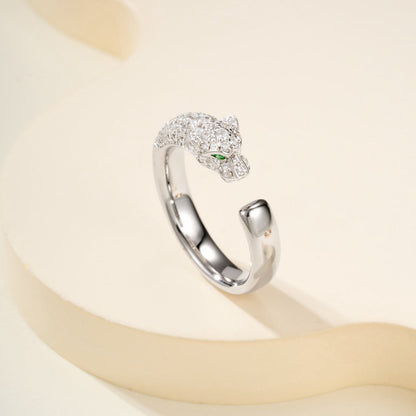 [LOXURA]PANTHERE HALF DIAMOND SMALL RING