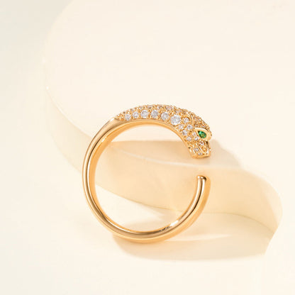 [LOXURA]PANTHERE HALF DIAMOND SMALL RING