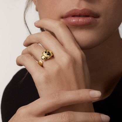 [LOXURA]PANTHERE SPOTTED MEDIUM RING
