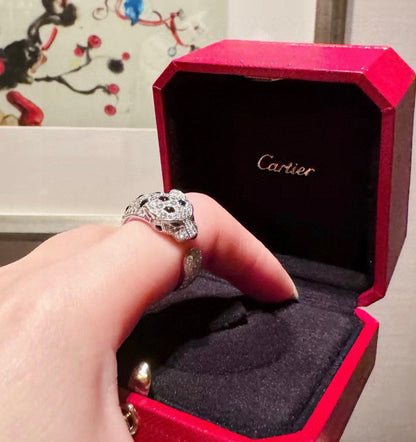 [LOXURA]PANTHERE SPOTTED FULL DIAMOND MEDIUM RING