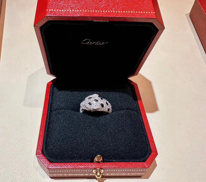 [LOXURA]PANTHERE SPOTTED FULL DIAMOND MEDIUM RING