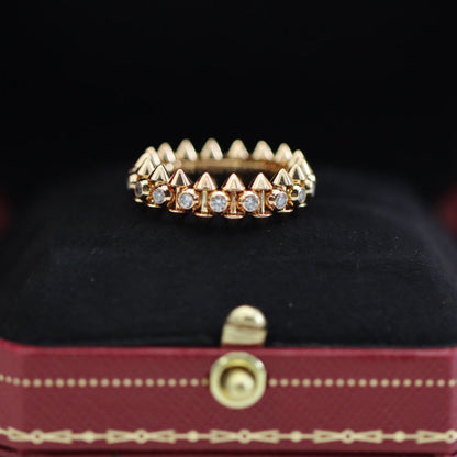 [LOXURA]CLASH 6.8MM DIAMOND MEDIUM RING