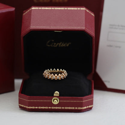 [LOXURA]CLASH 6.8MM DIAMOND MEDIUM RING