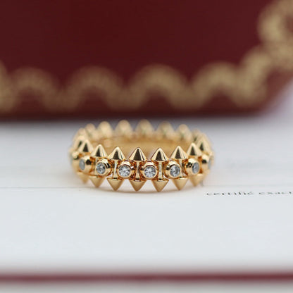 [LOXURA]CLASH 6.8MM DIAMOND MEDIUM RING