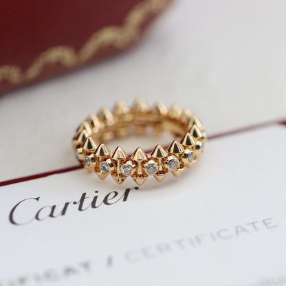 [LOXURA]CLASH 6.8MM DIAMOND MEDIUM RING