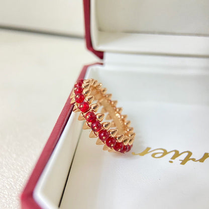 [LOXURA]CLASH 7.9MM AGATE CHALCEDONY RING