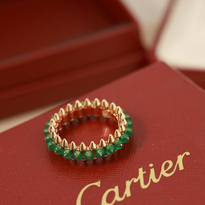 [LOXURA]CLASH 7.9MM AGATE CHALCEDONY RING