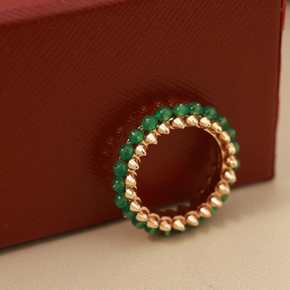 [LOXURA]CLASH 7.9MM AGATE CHALCEDONY RING