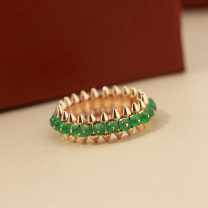 [LOXURA]CLASH 7.9MM AGATE CHALCEDONY RING
