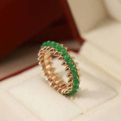 [LOXURA]CLASH 7.9MM AGATE CHALCEDONY RING