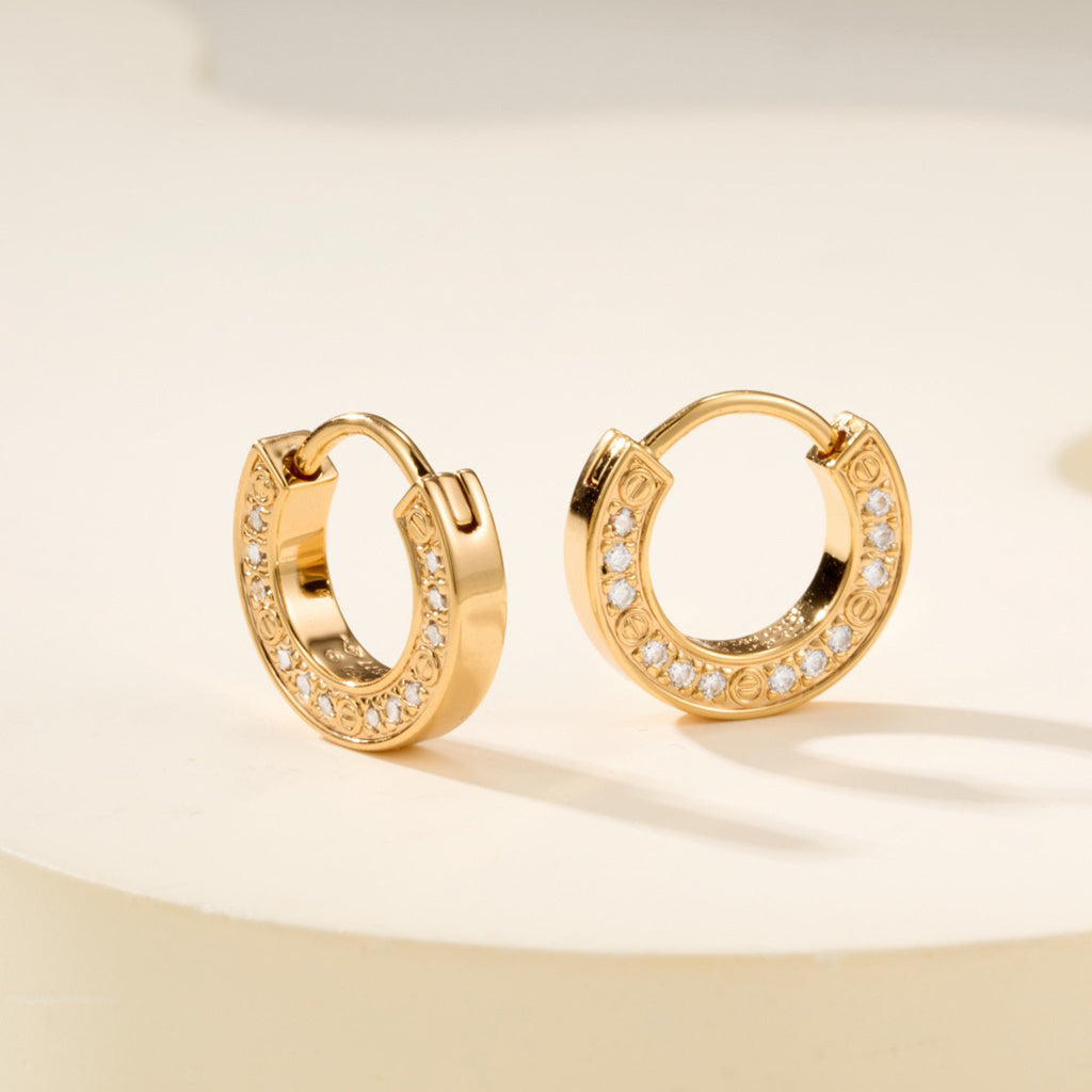 [LOXURA]LOVE DIAMOND EARRINGS