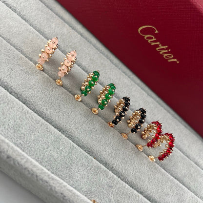 [LOXURA]CLASH 7.9MM AGATE CHALCEDONY EARRINGS