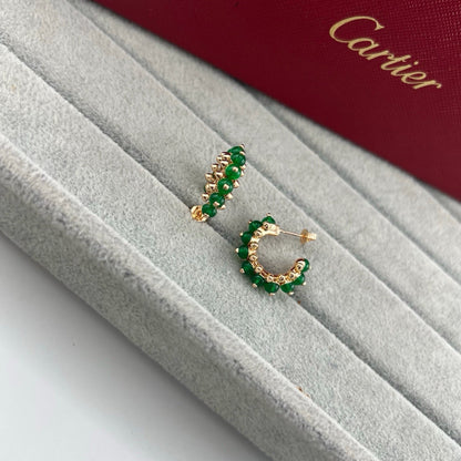 [LOXURA]CLASH 7.9MM AGATE CHALCEDONY EARRINGS
