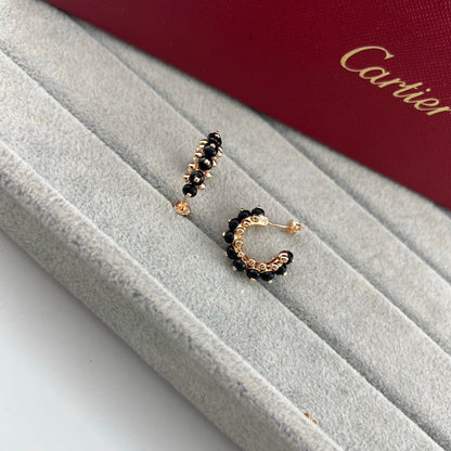 [LOXURA]CLASH 7.9MM AGATE CHALCEDONY EARRINGS