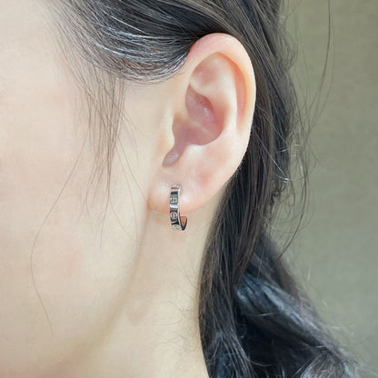 [LOXURA]LOVE EARRINGS 2.65 MM NO DIAMOND SMALL