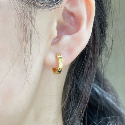 [LOXURA]LOVE EARRINGS 2.65 MM NO DIAMOND SMALL