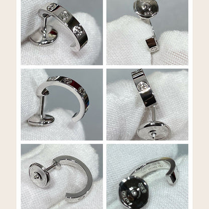 [LOXURA]LOVE EARRINGS 2.65 MM NO DIAMOND SMALL