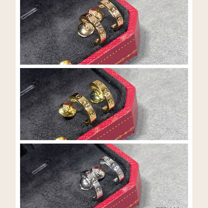 [LOXURA]LOVE EARRINGS 2.65 MM NO DIAMOND SMALL