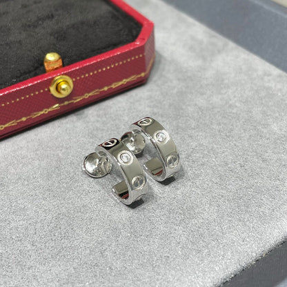 [LOXURA]LOVE EARRINGS 5.7MM 2 DIAMONDS