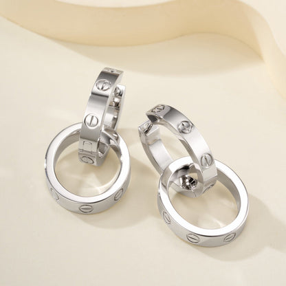 [LOXURA]LOVE 3.3MM DANGLE EARRINGS