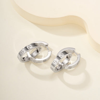 [LOXURA]LOVE 3.3MM DANGLE EARRINGS