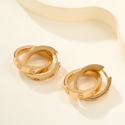 [LOXURA]LOVE 3.3MM DANGLE EARRINGS