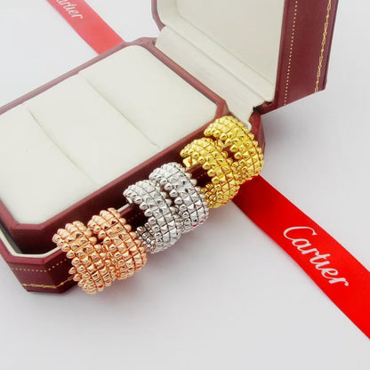 [LOXURA]CLASH 9.2MM DOUBLE ROW EARRINGS