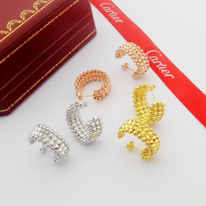 [LOXURA]CLASH 9.2MM DOUBLE ROW EARRINGS