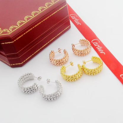 [LOXURA]CLASH 9.2MM DOUBLE ROW EARRINGS