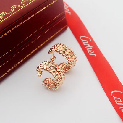 [LOXURA]CLASH 9.2MM DOUBLE ROW EARRINGS