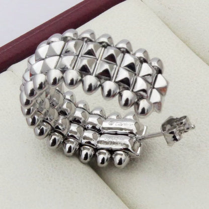 [LOXURA]CLASH 9.2MM DOUBLE ROW EARRINGS