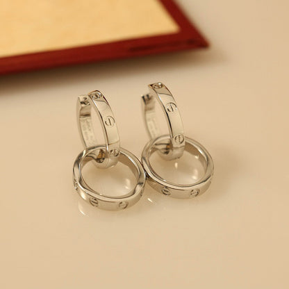 [LOXURA]LOVE 3.3MM DANGLE EARRINGS
