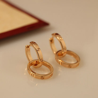 [LOXURA]LOVE 3.3MM DANGLE EARRINGS