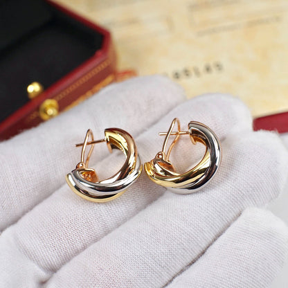 [LOXURA]TRINITY ON DIAMOND CLASSIC EARRINGS