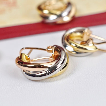 [LOXURA]TRINITY ON DIAMOND CLASSIC EARRINGS