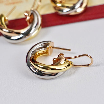 [LOXURA]TRINITY ON DIAMOND CLASSIC EARRINGS