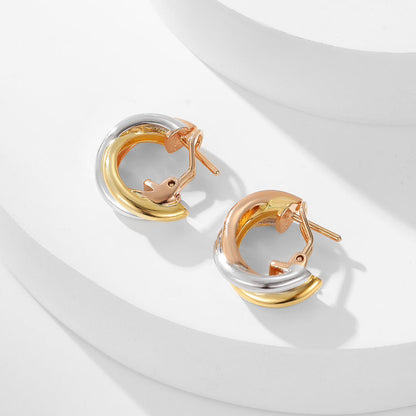 [LOXURA]TRINITY ON DIAMOND CLASSIC EARRINGS