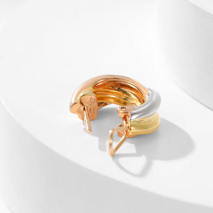 [LOXURA]TRINITY ON DIAMOND CLASSIC EARRINGS