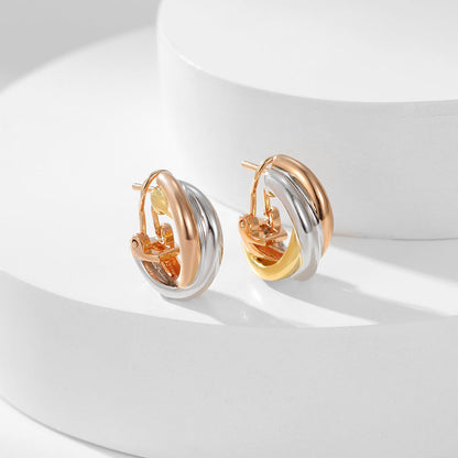 [LOXURA]TRINITY ON DIAMOND CLASSIC EARRINGS