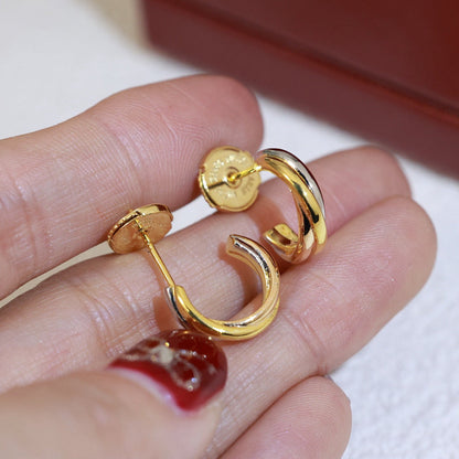 [LOXURA]TRINITY ON DIAMOND MINI EARRINGS