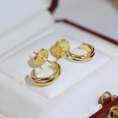 [LOXURA]TRINITY ON DIAMOND MINI EARRINGS