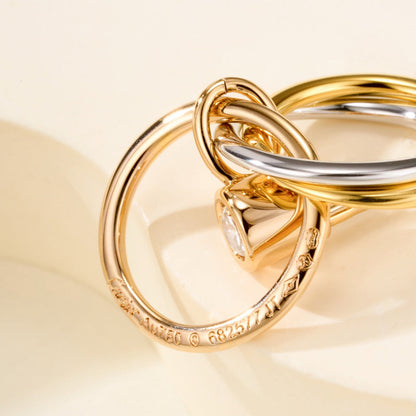 [LOXURA]TRINITY ON DIAMOND  EARRINGS