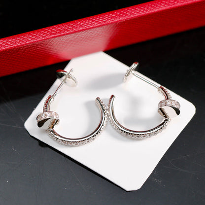 [LOXURA]JUSTE FULL DIAMOND SMALL EARRINGS