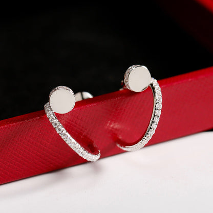 [LOXURA]JUSTE FULL DIAMOND SMALL EARRINGS