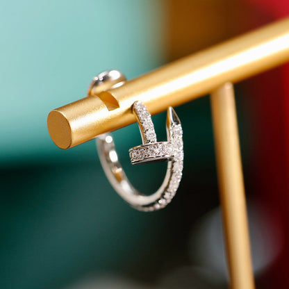 [LOXURA]JUSTE FULL DIAMOND SMALL EARRINGS