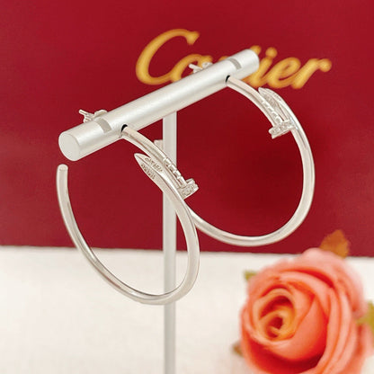 [LOXURA]JUSTE HALF DIAMOND LARGE EARRINGS