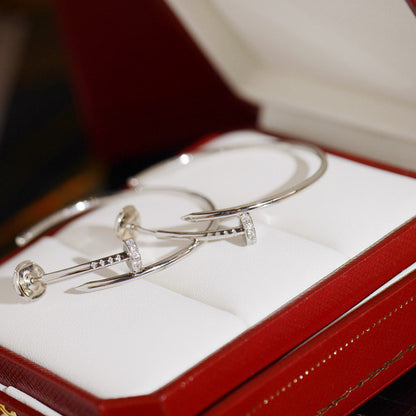[LOXURA]JUSTE HALF DIAMOND LARGE EARRINGS
