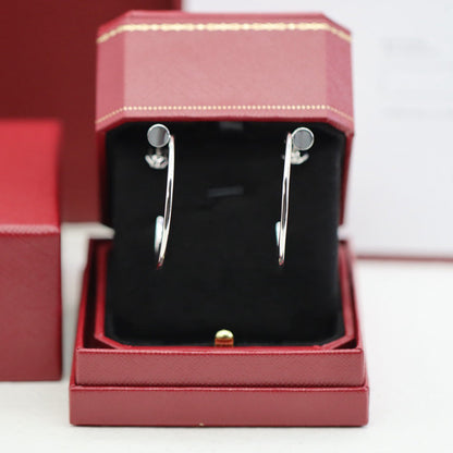 [LOXURA]JUSTE HALF DIAMOND LARGE EARRINGS
