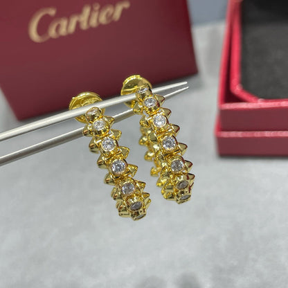 [LOXURA]CLASH FULL DIAMOND MEDIUM EARRINGS